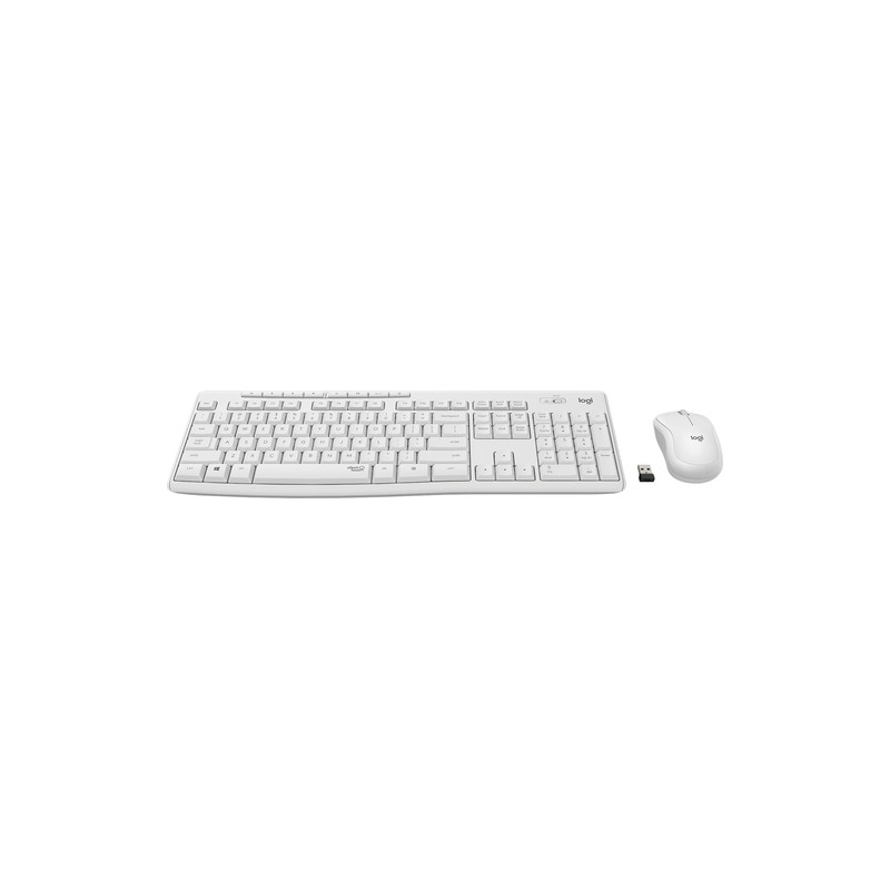 TECLADO+RATON LOGITECH MK295 SILENT WIRELESS COMBO BLANCO/N - Imagen 2