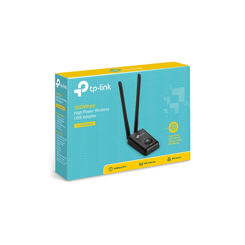Tp Link Usb Tl-wn8200nd Wifi 300mw Alta Ganancia 2 Ant.2t2r - Imagen 2