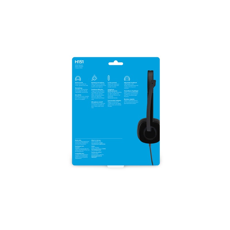 AURICULARES MICRO LOGITECH H151 NEGRO - Imagen 2
