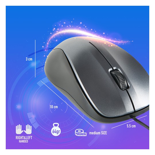 RATON OPTICO NGS WIRED CREW GRIS - Imagen 4