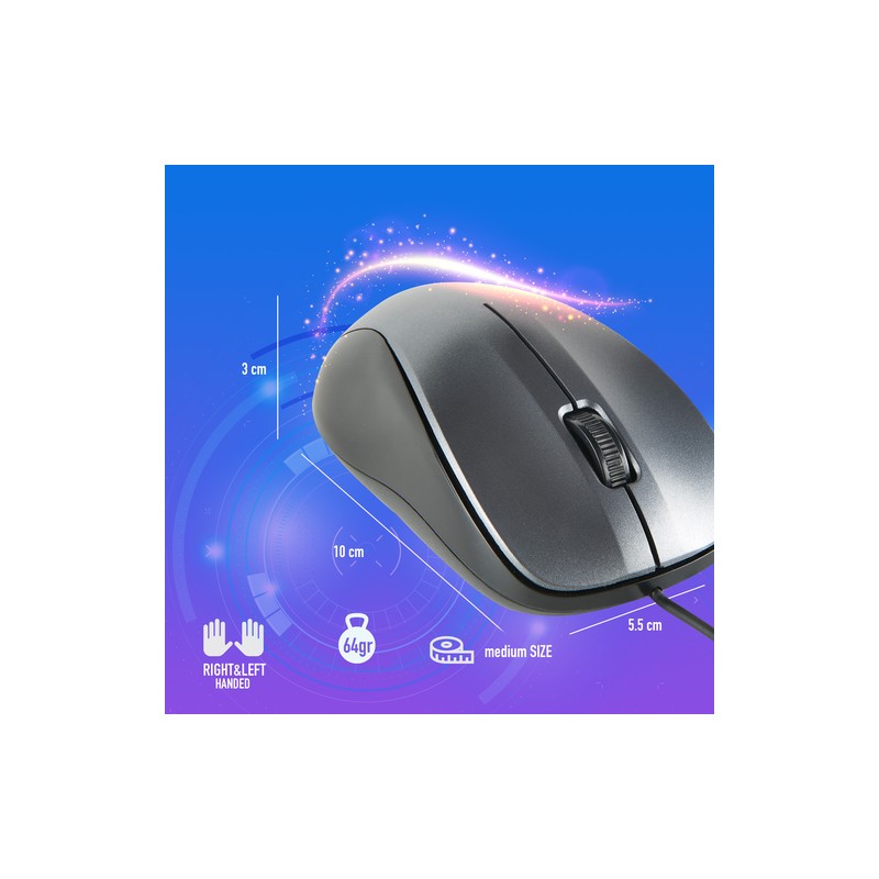 RATON OPTICO NGS WIRED CREW GRIS - Imagen 4