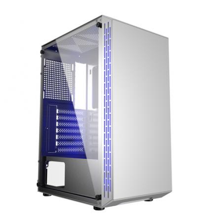 Caja Pc Gembird Ccc-fc-3000w Midi-tower Atx Fornax 3000w - 3x Blue Led Fan, 1x Usb 3.0, 2x Usb 2.0, Glass Side Panel, White - Im