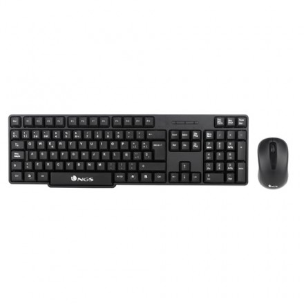 TECLADO + RATON NGS WIRELESS EUPHORIAKIT USB NEGRO - Imagen 1