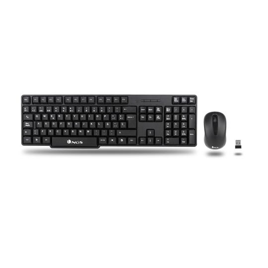 TECLADO + RATON NGS WIRELESS EUPHORIAKIT USB NEGRO - Imagen 2