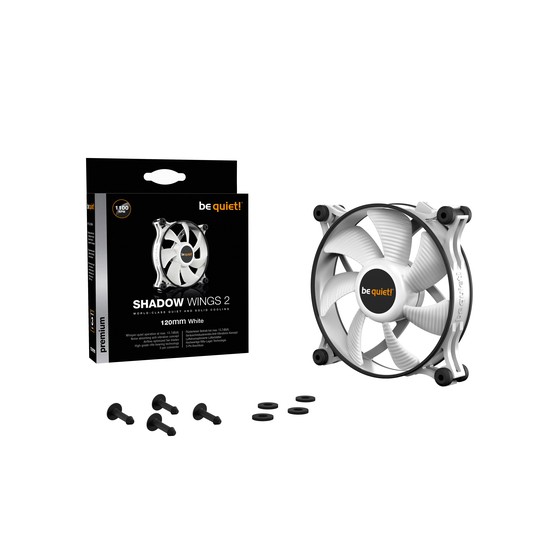 VENTILADOR 120X120 BE QUIET SHADOW WINGS 2 WHITE - Imagen 5