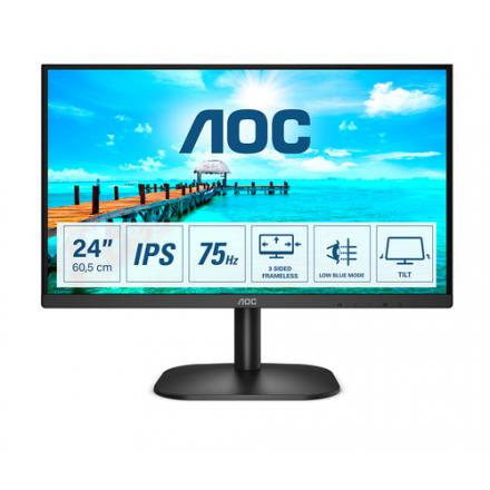Monitor Aoc 23.8" 24b2xd Basic-line Ips Dvi  1920 X 1080 Pixels Full Hd Black - Imagen 1