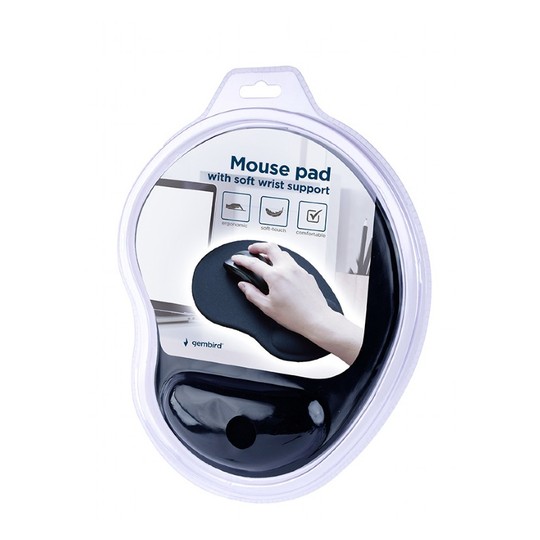 Alfombrilla De RatÓn Gembird Con ReposamuÑeca Negra