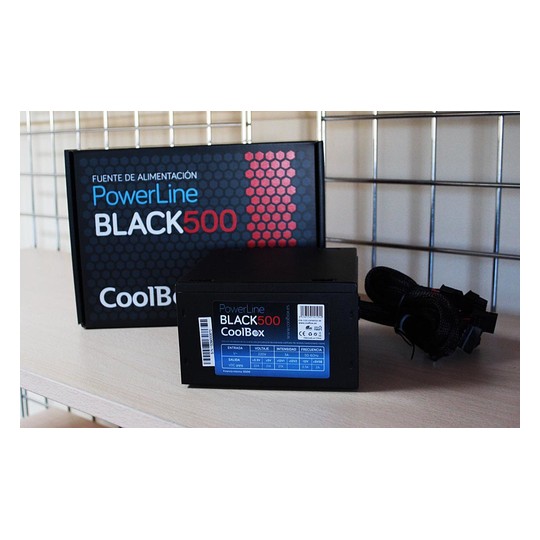 CoolBox PowerLine Black 500W - Fuente/PSU