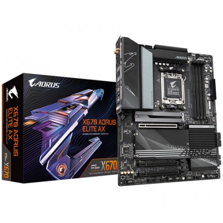 PLACA BASE GIGABYTE AM5 X670 AORUS ELITE AX