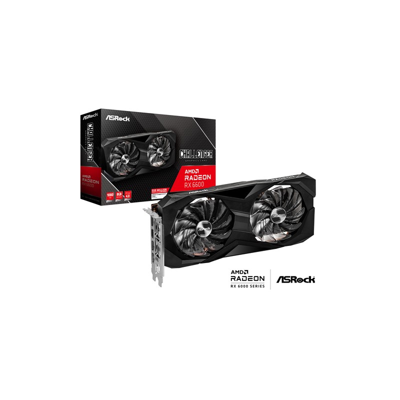 TARJETA GRÁFICA ASROCK RX 6600 CHALLENGER D 8G
